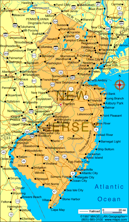 [뉴저지지도] 뉴저지의 지도(maps of New Jersey) : 네이버 블로그