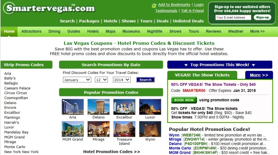 Smartervegas com Mar 17, · Answer 1 of 8: Just wondering if anyone has used this website? I was kinda amazed at some of the deals (40% off Blue Man Group tickets!) and wonder if this is the best way to book or if I should wait till I get down there and but from the various booths. Does.